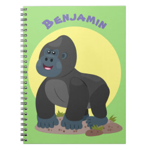 Cuaderno Ilustracion de personalizado de gorila grande y fe
