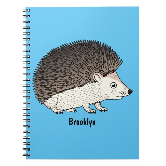 Cuaderno Ilustracion de personalizado de hedgehog espinoso (Frente)