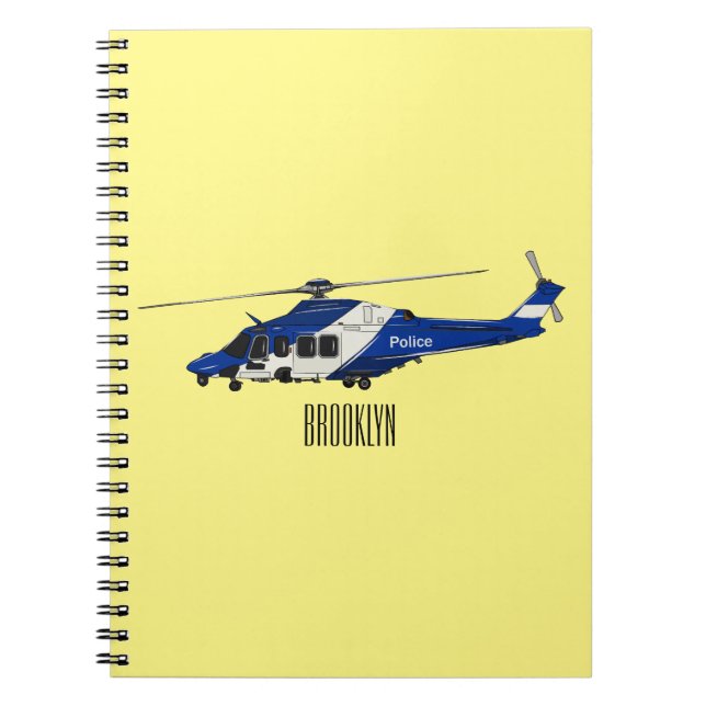 Cuaderno Ilustracion de personalizado de helicópteros de la (Frente)