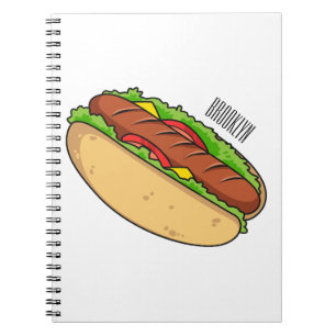 Cuaderno Ilustracion de personalizado de hot dog