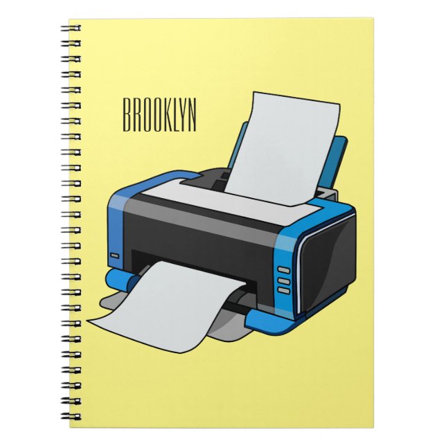 Cuaderno Ilustracion de personalizado de impresora (Frente)