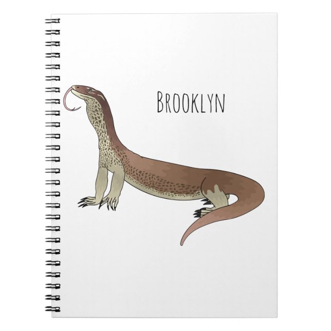 Cuaderno Ilustracion de personalizado de lagarto de monitor (Frente)