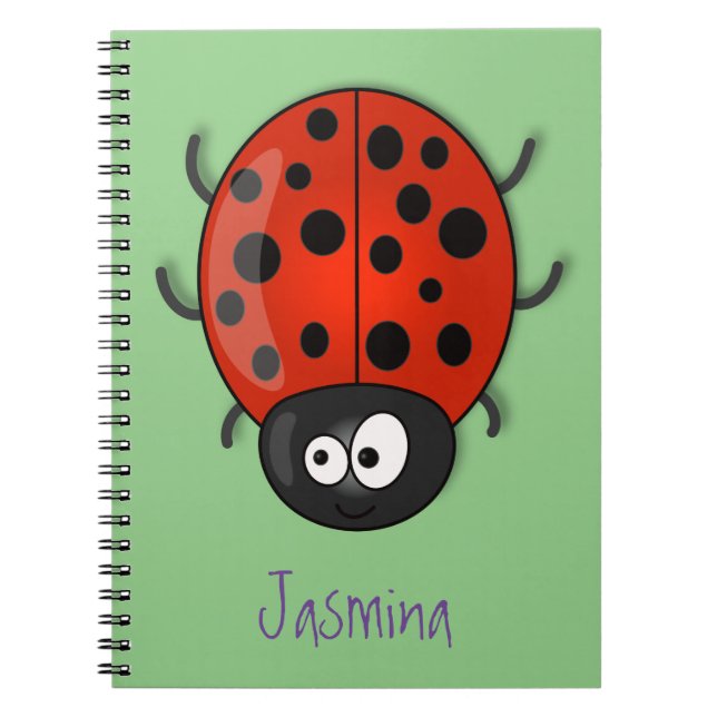 Cuaderno Ilustracion de personalizado de mariquita roja fel (Frente)