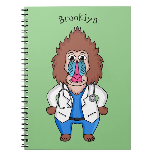 Cuaderno Ilustracion de personalizado de médica de mandrile (Frente)