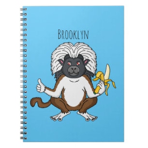 Cuaderno Ilustracion de personalizado de mono Tamarin Top d