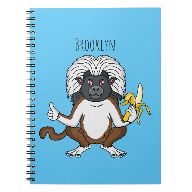 Cuaderno Ilustracion de personalizado de mono Tamarin Top d (Frente)