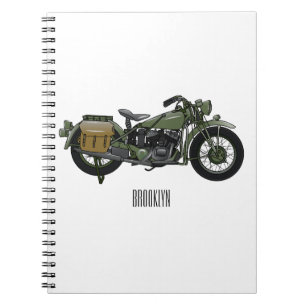 Cuaderno Ilustracion de personalizado de motocicleta de cru