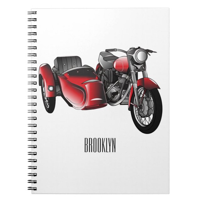 Cuaderno Ilustracion de personalizado de motocicletas Sidec (Frente)