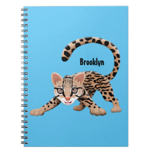 Cuaderno Ilustracion de personalizado de ocelot de Cute