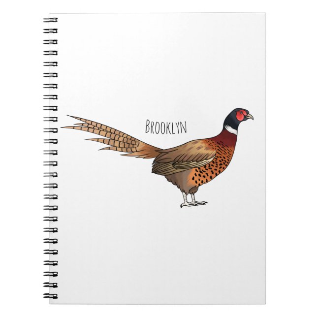Cuaderno Ilustracion de personalizado de pájaro de cuello a (Frente)