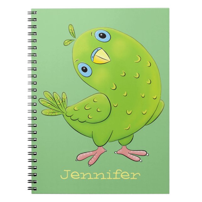 Cuaderno Ilustracion de personalizado de paracaídas verde l (Frente)