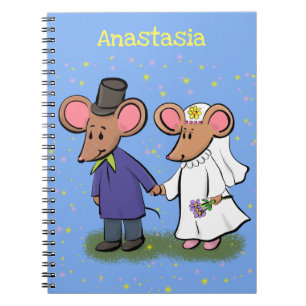 Cuaderno Ilustracion de personalizado de pareja de ratones