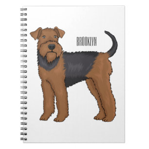 Cuaderno Ilustracion de personalizado de perro Airedale ter