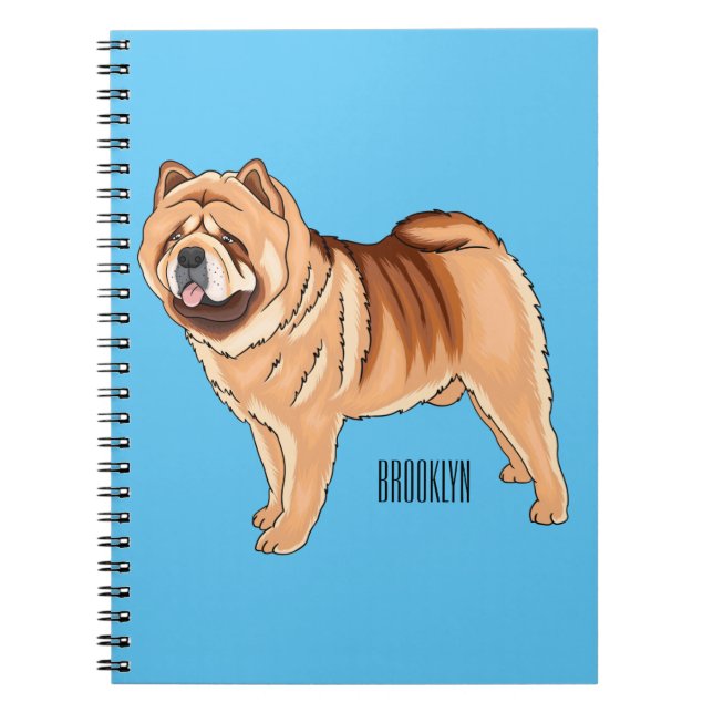 Cuaderno Ilustracion de personalizado de perro Chow Chow (Frente)