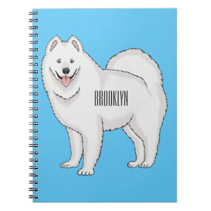 Cuaderno Ilustracion de personalizado de perro de Samoyed