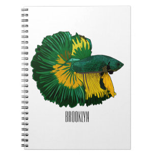 Cuaderno Ilustracion de personalizado de pescado de lucha s