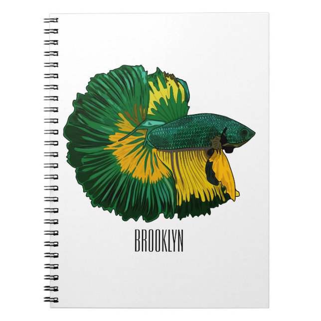 Cuaderno Ilustracion de personalizado de pescado de lucha s (Frente)