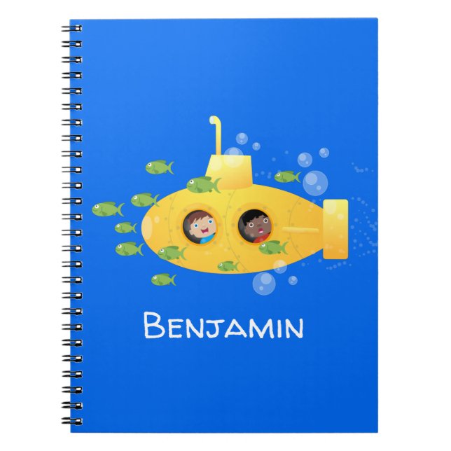 Cuaderno Ilustracion de personalizado de pescado submarino  (Frente)