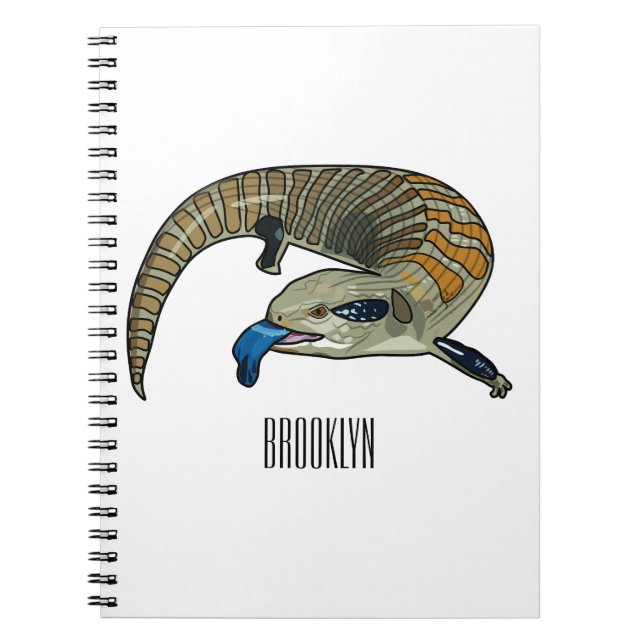 Cuaderno Ilustracion de personalizado de piel de tono azul (Frente)