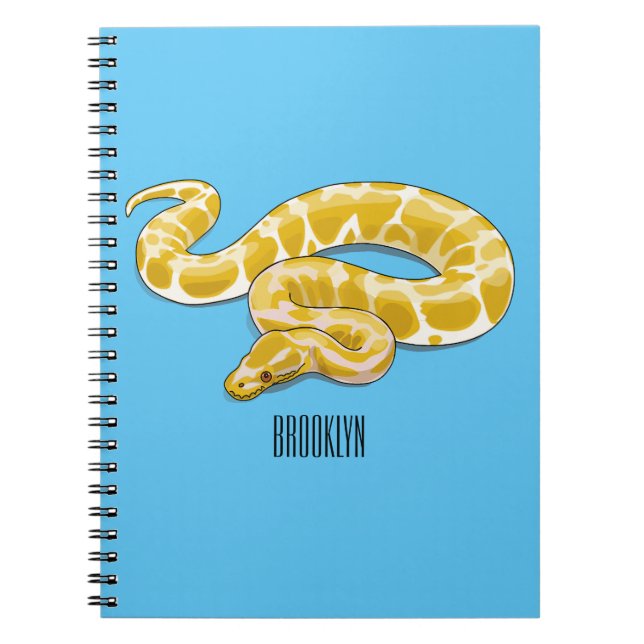 Cuaderno Ilustracion de personalizado de pitón birmano (Frente)