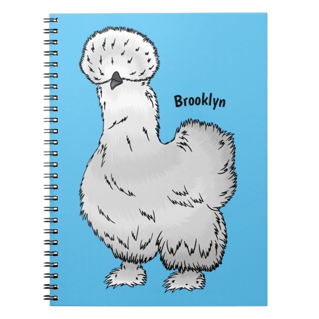Cuaderno Ilustracion de personalizado de pollo de Silkie (Frente)