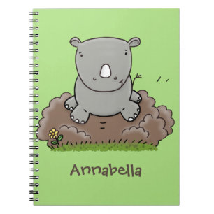 Cuaderno Ilustracion de personalizado de rinocerontes