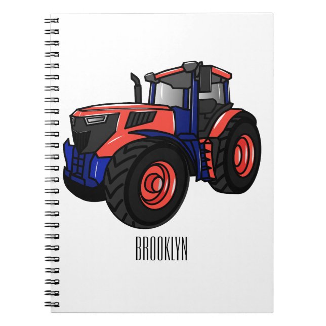 Cuaderno Ilustracion de personalizado de tractores (Frente)