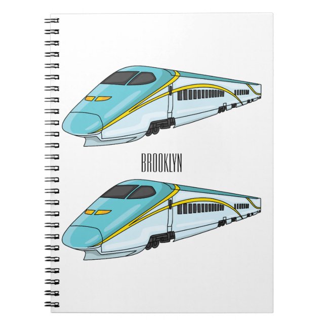 Cuaderno Ilustracion de personalizado de trenes de alta vel (Frente)