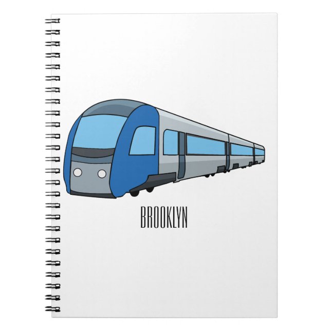 Cuaderno Ilustracion de personalizado de trenes eléctricos (Frente)