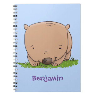 Cuaderno Ilustracion de personalizado de wombat para bebé l