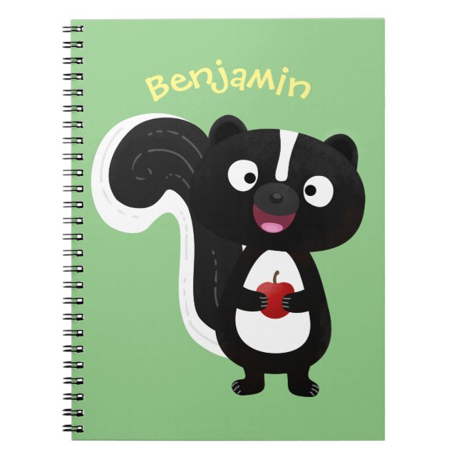 Cuaderno Ilustracion de personalizado de zorrillo alegre (Frente)