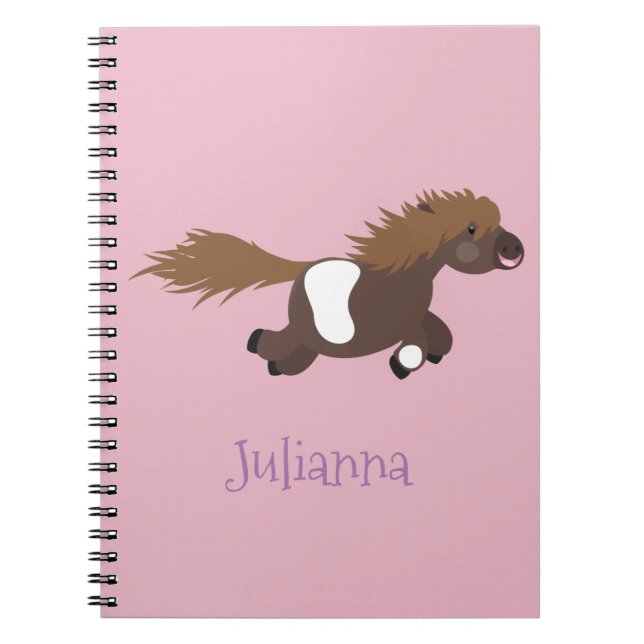 Cuaderno Ilustracion de personalizado del pony de Shetland  (Frente)