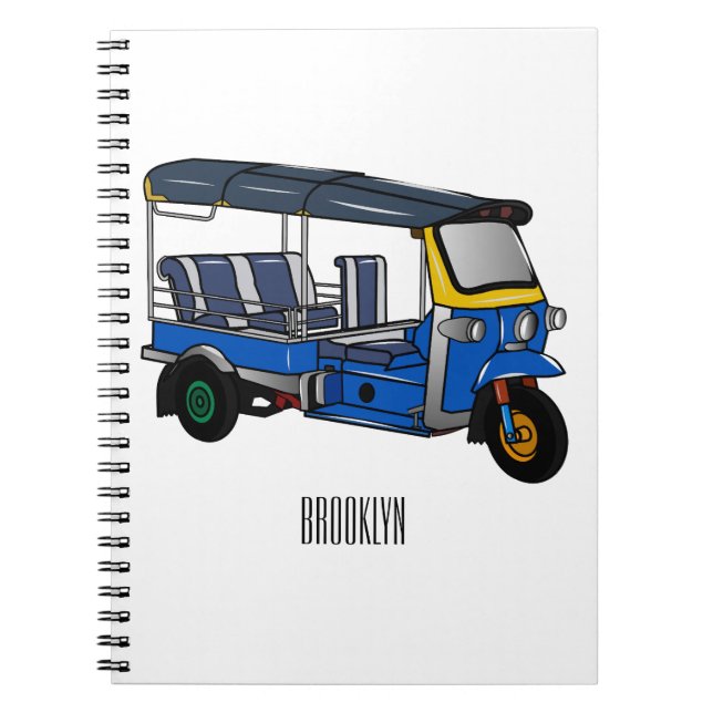 Cuaderno Ilustracion de personalizado tuk tuk (Frente)