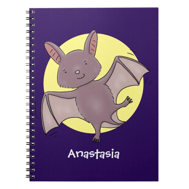 Cuaderno Ilustracion de personalizado volador de bate de be (Frente)