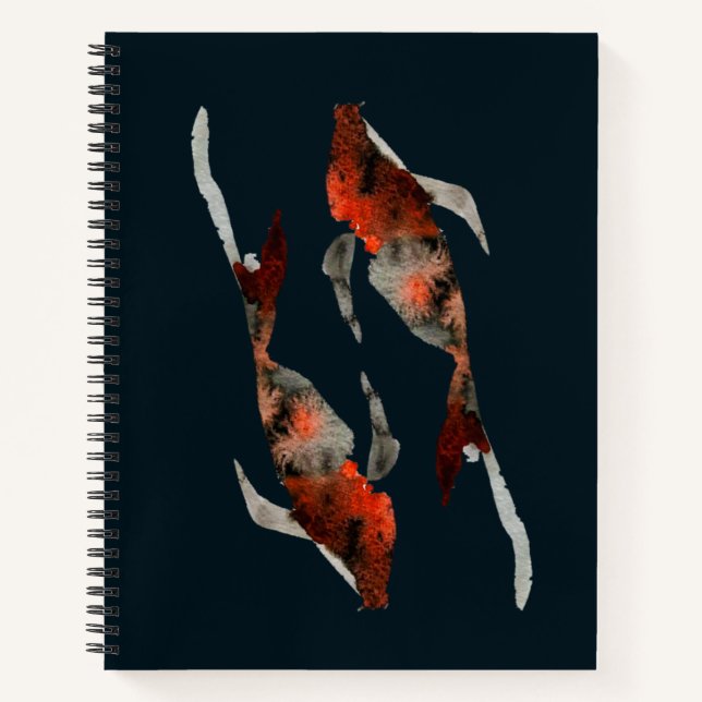Cuaderno Ilustracion de pescado acuarela koi (Anverso)