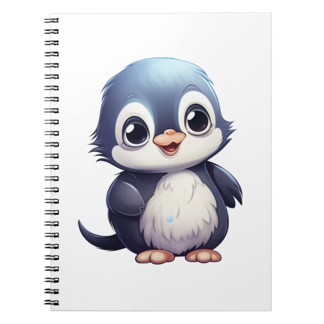 Cuaderno ilustracion de pingüino personalizado (Frente)