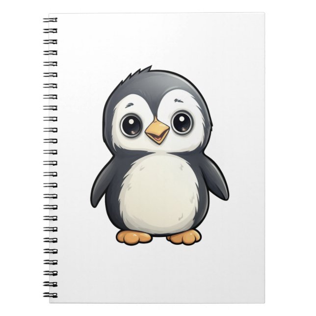 Cuaderno ilustracion de pingüino personalizado (Frente)