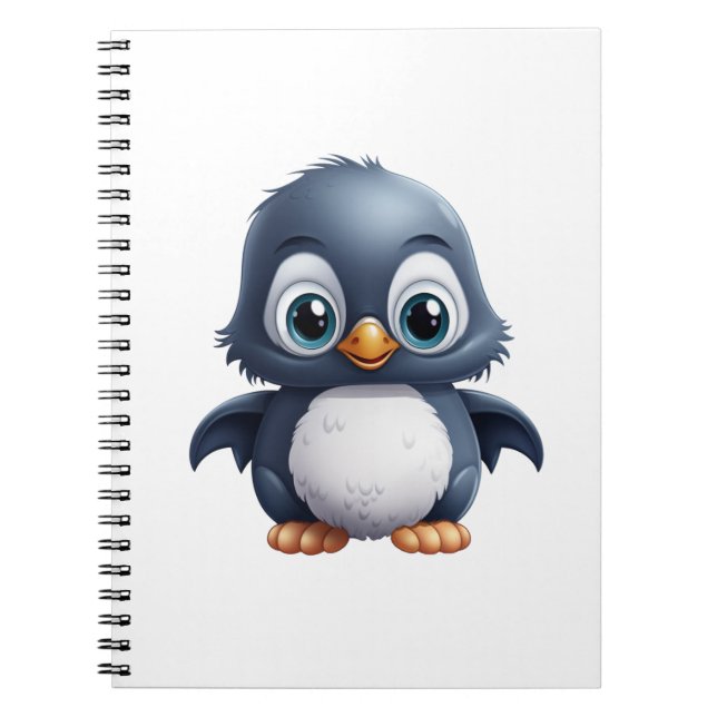 Cuaderno ilustracion de pingüino personalizado (Frente)
