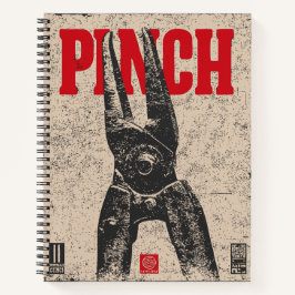 Cuaderno Ilustracion de pinzas industriales | "Pinch" retro