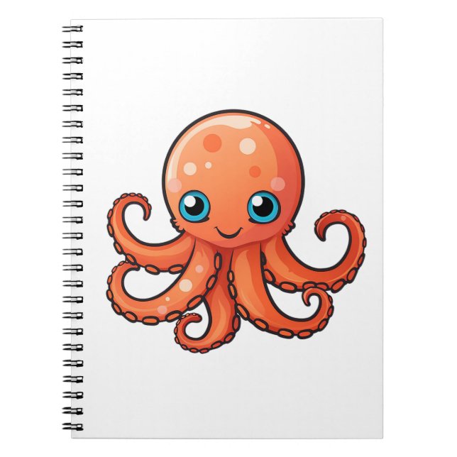 Cuaderno ilustracion de pulpo personalizado (Frente)