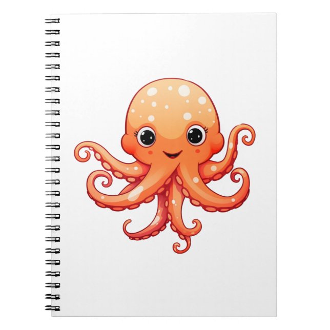 Cuaderno ilustracion de pulpo personalizado (Frente)