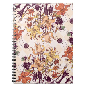 Cuaderno Ilustracion de rastrillo de luz floral