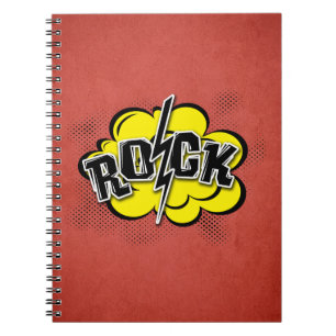 Cuaderno Ilustracion de rock de estilo cómico