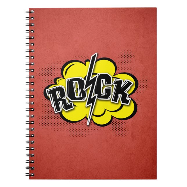 Cuaderno Ilustracion de rock de estilo cómico (Frente)