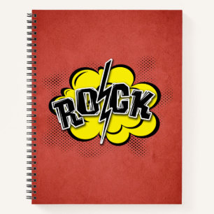 Cuaderno Ilustracion de rock de estilo cómico