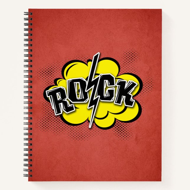 Cuaderno Ilustracion de rock de estilo cómico (Anverso)