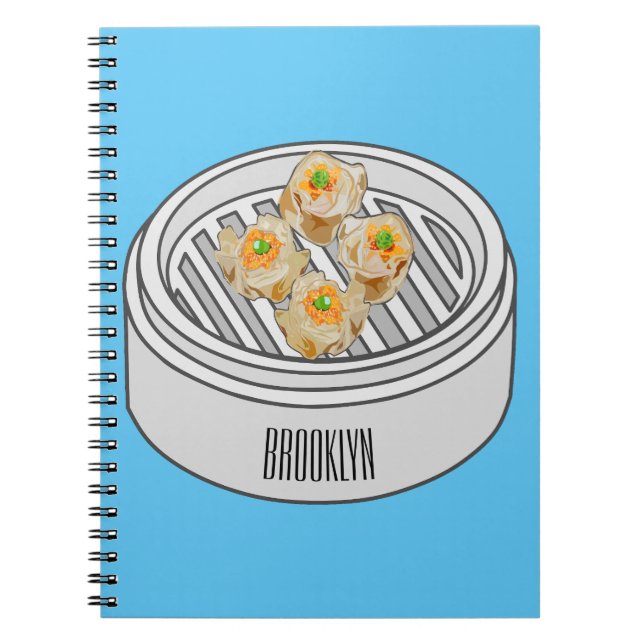 Cuaderno Ilustracion de Shumai dim sum personalizado (Frente)