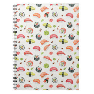 Cuaderno Ilustración de Sushi Pequeño para Fans de Nigiri y