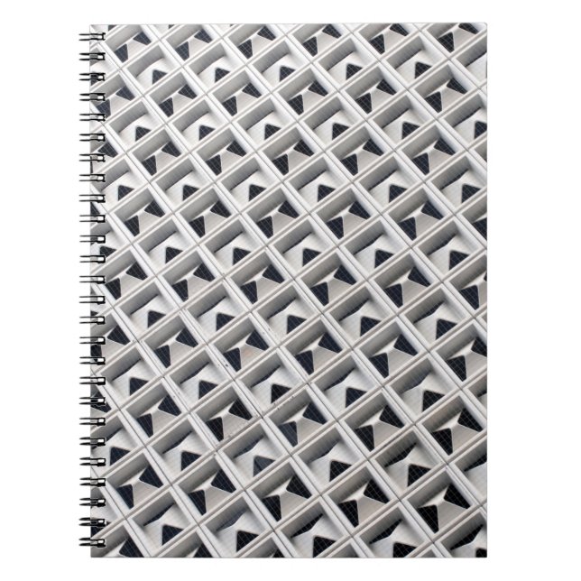 Cuaderno Ilustracion de tablero gris de cuadrícula (Frente)