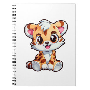 Cuaderno Ilustración de tigre de dibujos animados